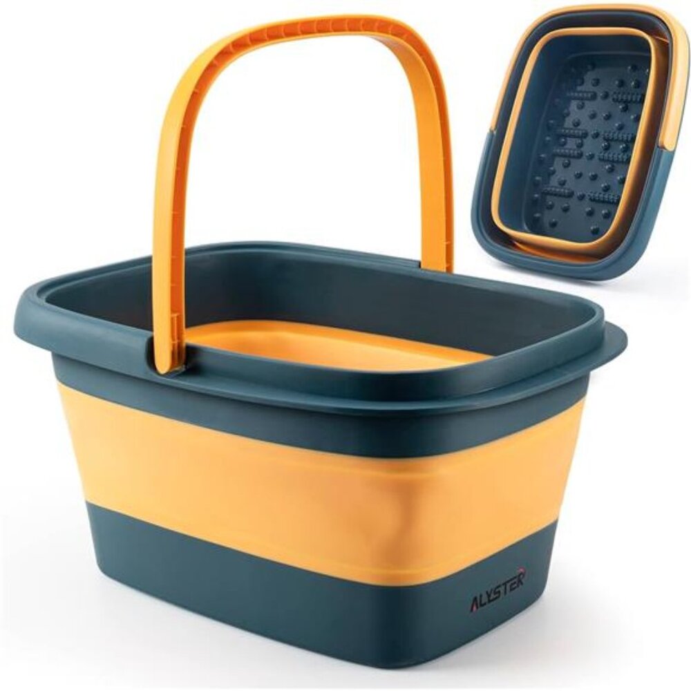 Foot Bath Collapsible Soak Tub with Handle Spa Bath 15L/4 Gallons Massager Foot
